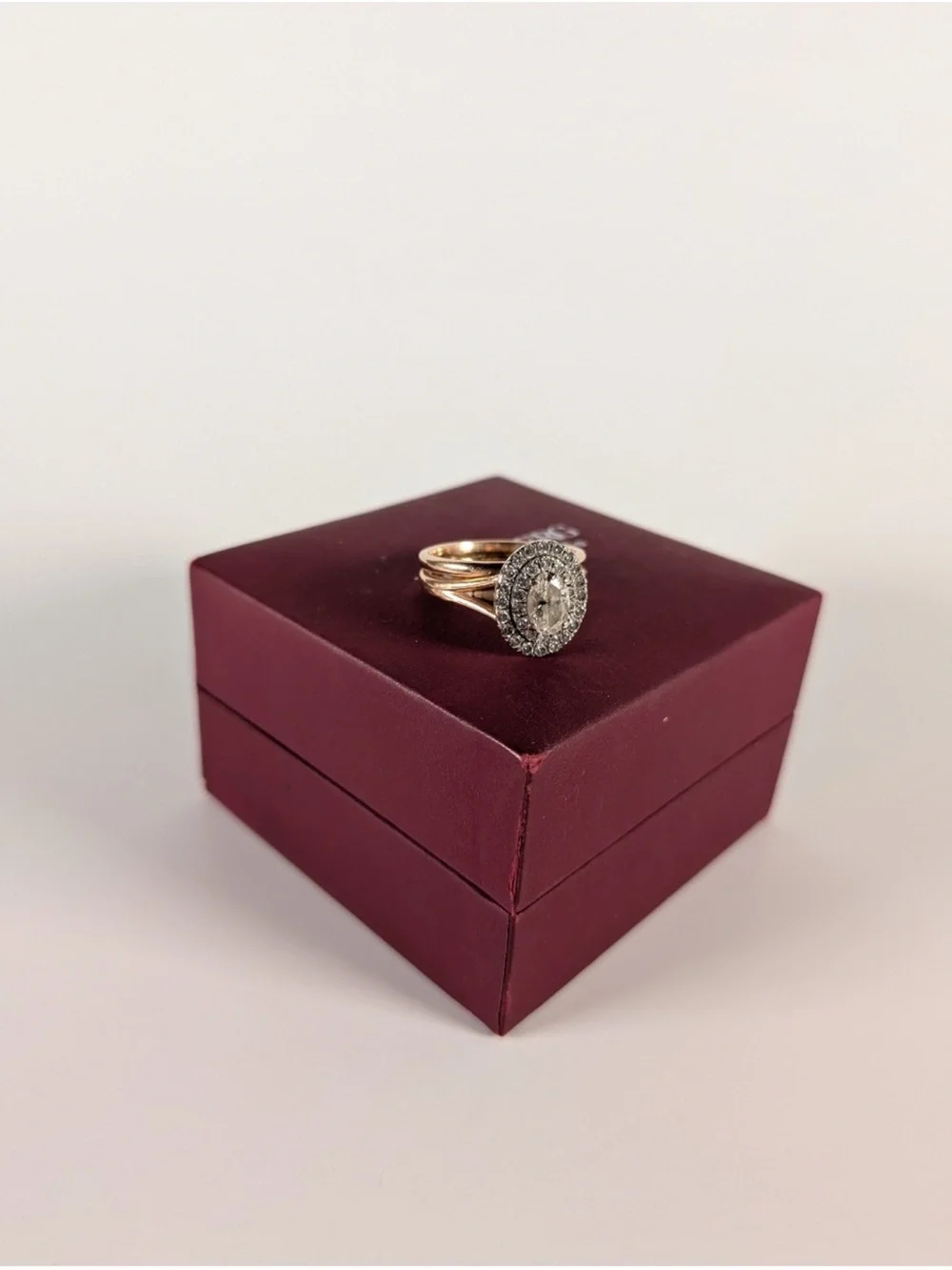 Helzberg CUSTOM Lab Grown Diamond Double Halo Engagement Ring in 14K Rose Gold